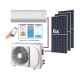 Aire acondicionado 12000 BTU híbrido con 6 paneles solares