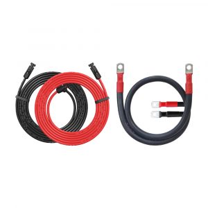 Kit cables instalación solar con conectores MC4 y terminales M8