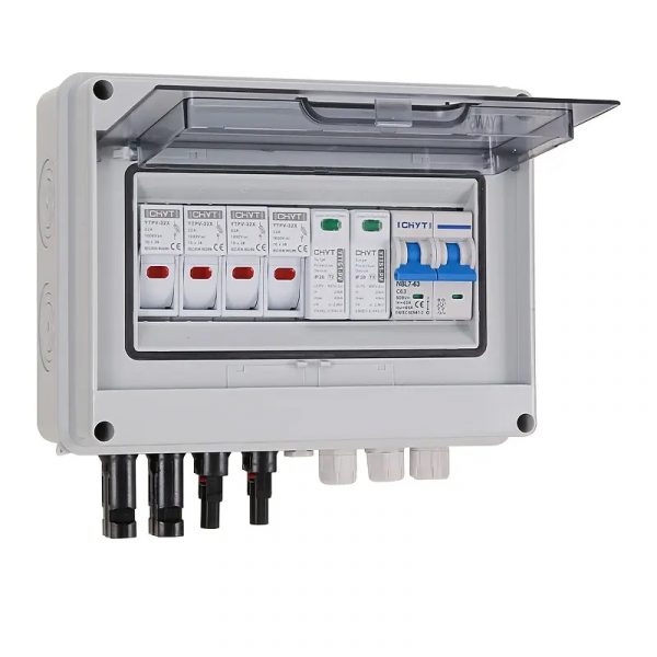 Combiner box 2 en 1 hasta 600VDC para sistemas solares