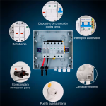 PV combiner box 1 en 1 para sistema solar 600v