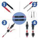 Conector MC4 para instalaciones solares, resistente y eficiente.