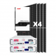 Kit Solar para Casa de Campo con Paneles monocristalinos y Baterías de Litio 24V y 48V.