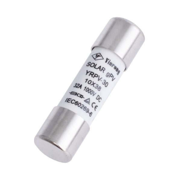 Fusible 32A DC 10X38MM para sistemas solares.