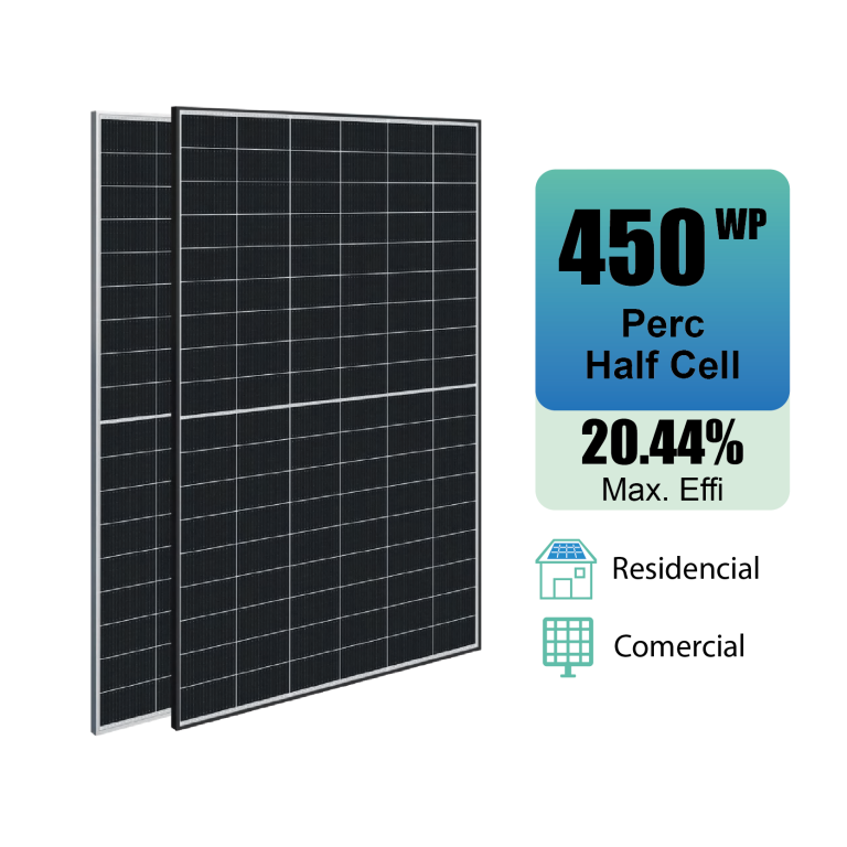 Panel Solar 450W Sunshine monocristalino PERC 120 celdas half-cut