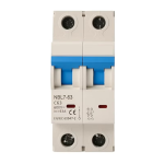 Interruptor DC 2P 63A hasta 600VDC para protección de sistemas fotovoltaicos.
