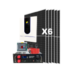 Kit solar Fotovoltaico 6kW 48V con paneles Sunshine 630W y baterías LiFePO4